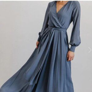 Baltic Born Lydia Maxi Dress in Slate Blue Size XL